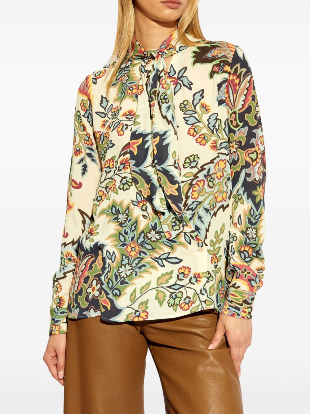 Etro Shirts Beige Viscose