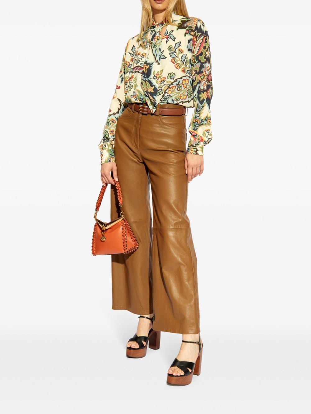 Etro Shirts Beige Viscose