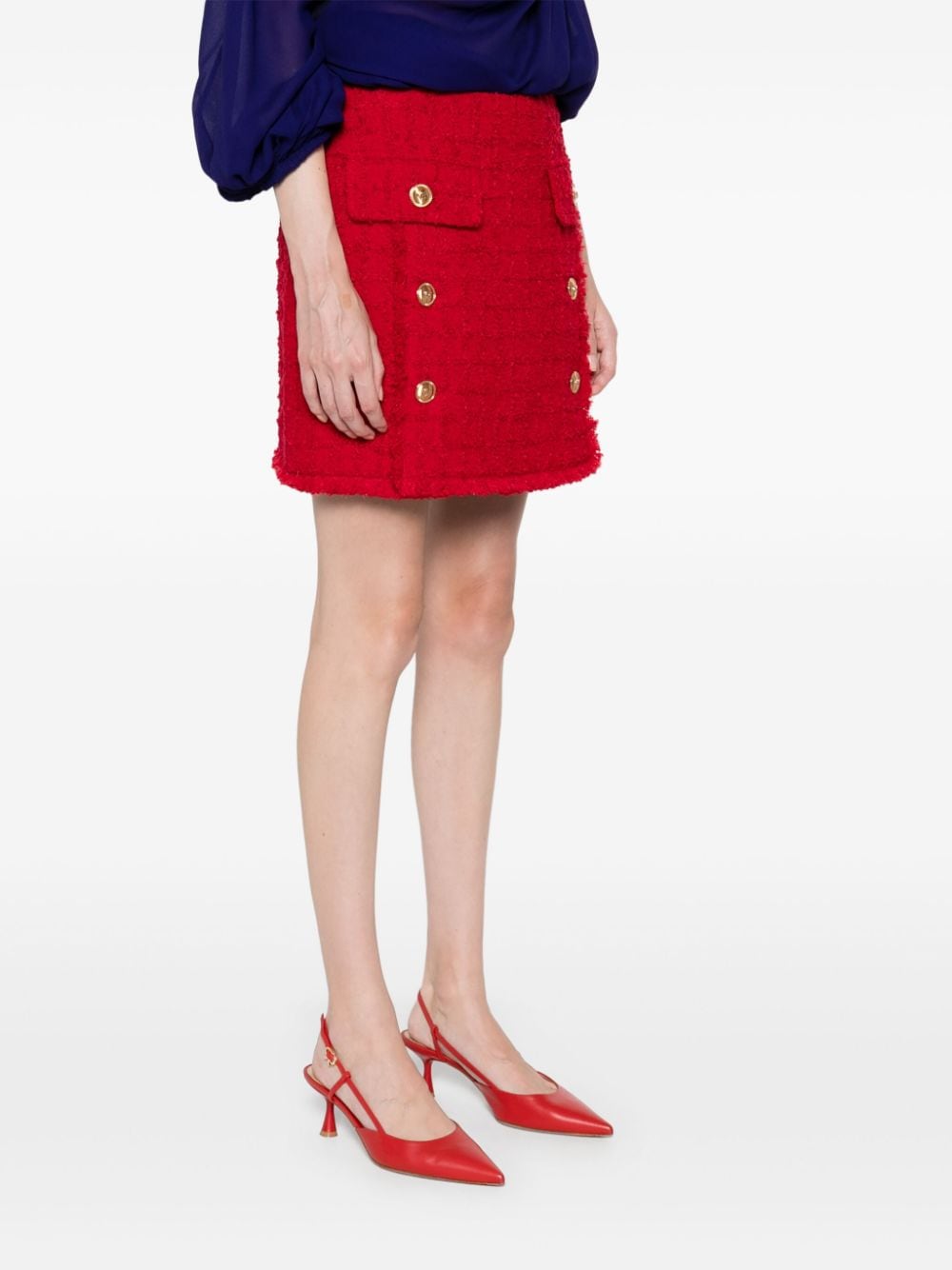 Versace Skirts Red Outer: Virgin Wool