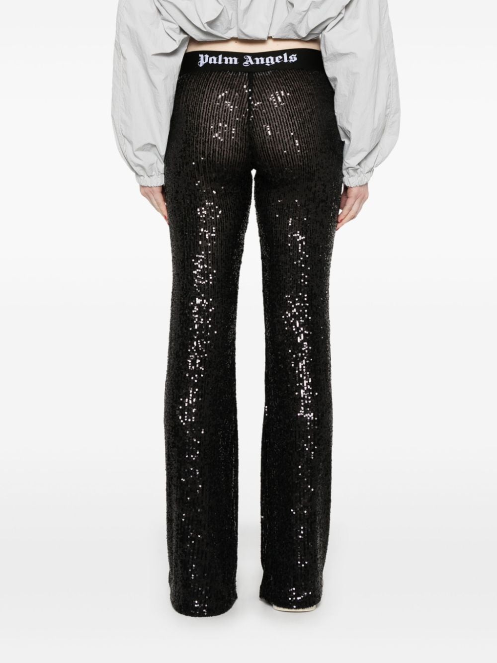 Palm Angels Trousers Black Polyamide Elastane