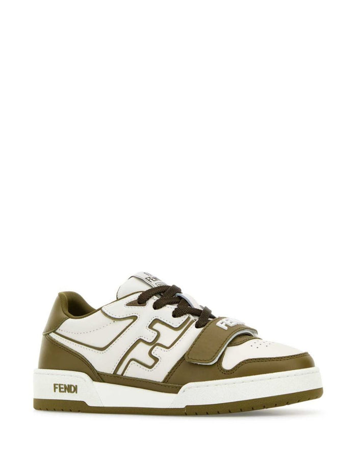 Fendi Sneakers Green Calf Leather