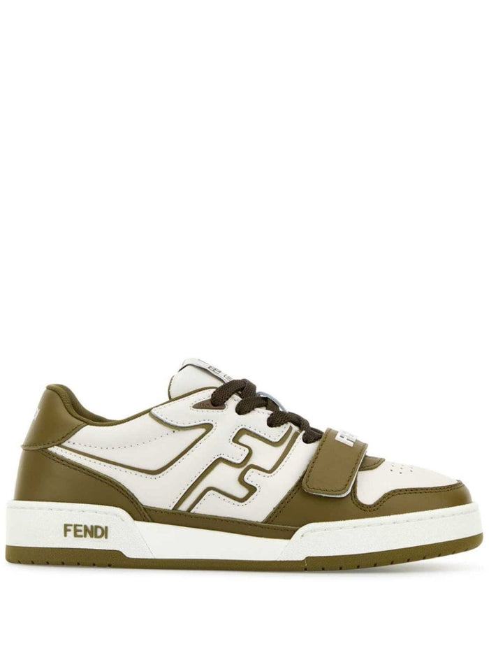 Fendi Sneakers Green Calf Leather