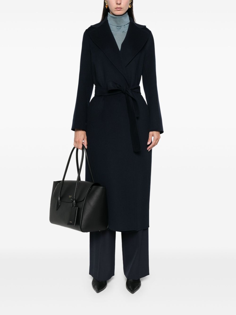 S Max Mara Coats Blue Outer: virgin Wool