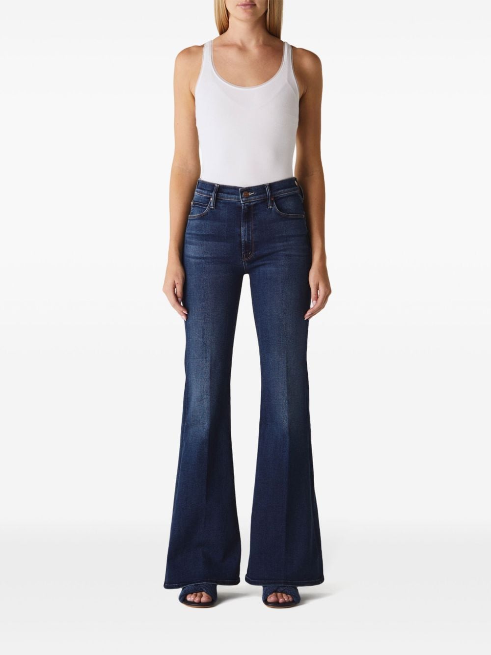Mother Jeans Blue Cotton Elastane Polyurethane