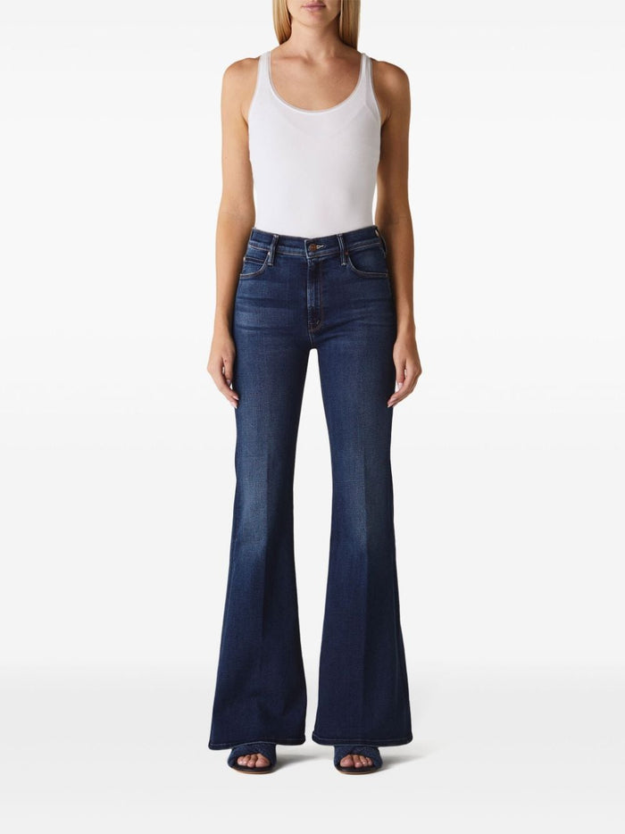 Mother Jeans Blue Cotton Elastane Polyurethane