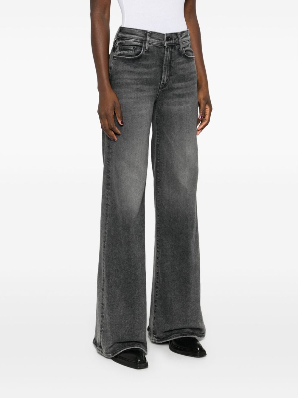 Mother Jeans Grey Cotton Elastane Polyester