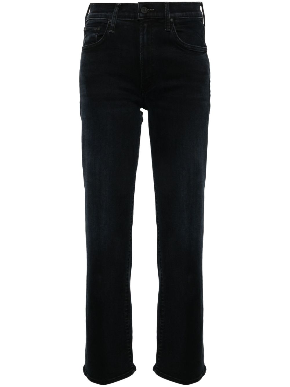 Mother Jeans Blue Cotton Polyester Elastane