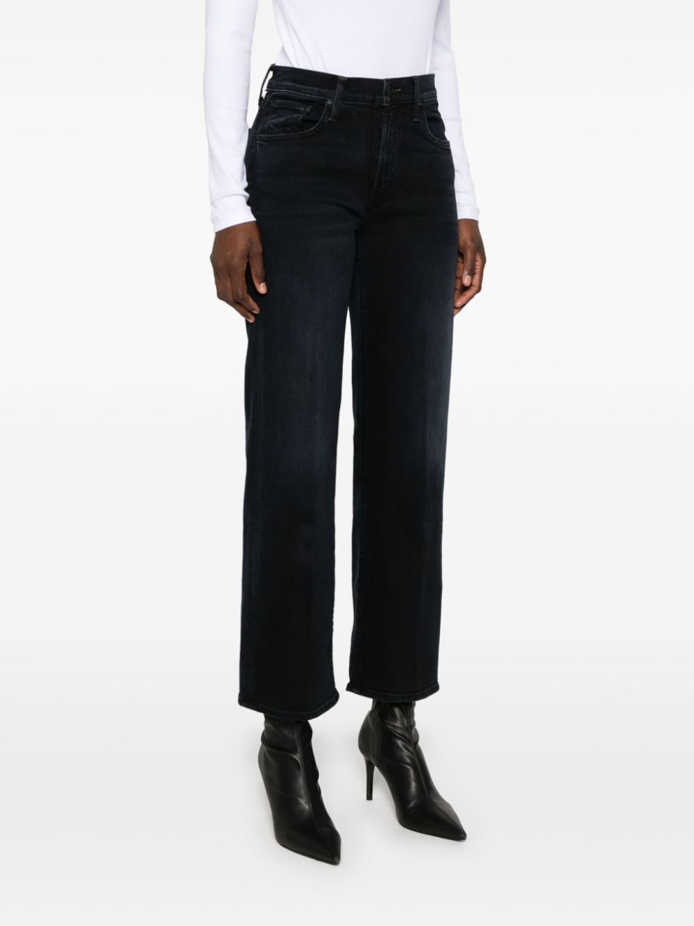 Mother Jeans Blue Cotton Polyester Elastane