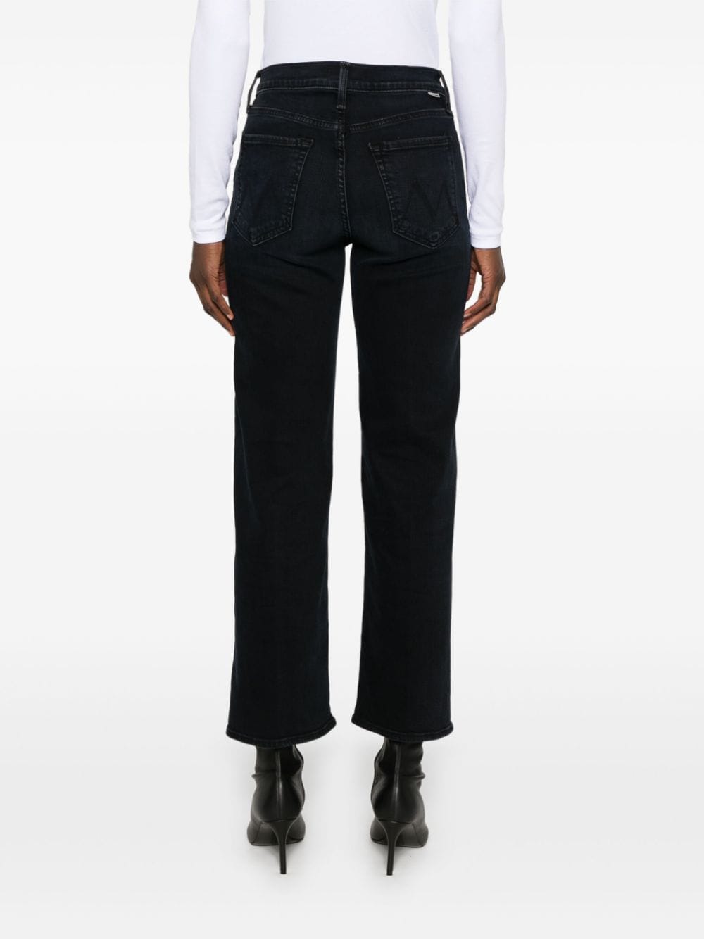 Mother Jeans Blue Cotton Polyester Elastane