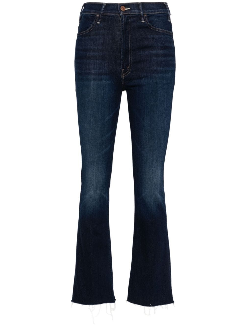 Mother Jeans Blue Cotton Polyester Elastane