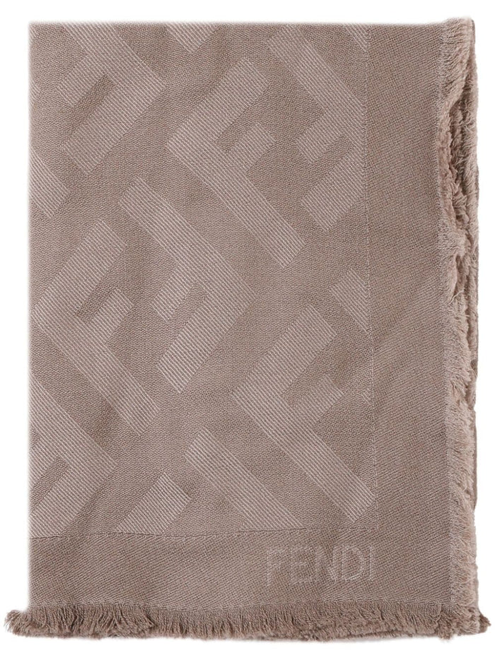 Fendi Scarfs Dove Grey Wool Cashmere