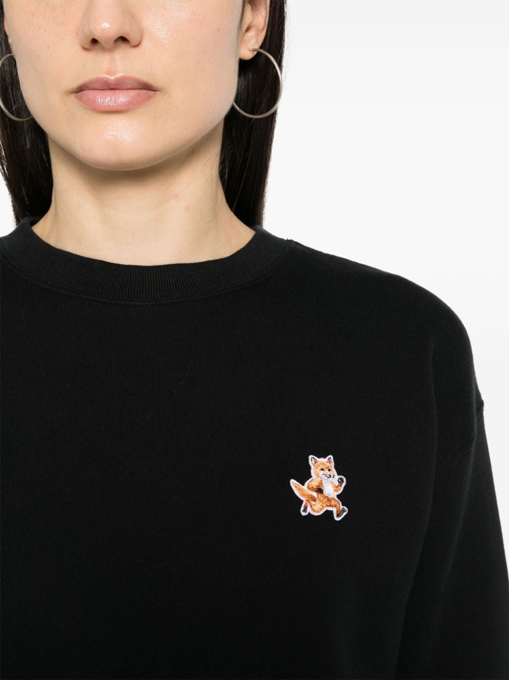 Maison Kitsune Sweaters Black Cotton
