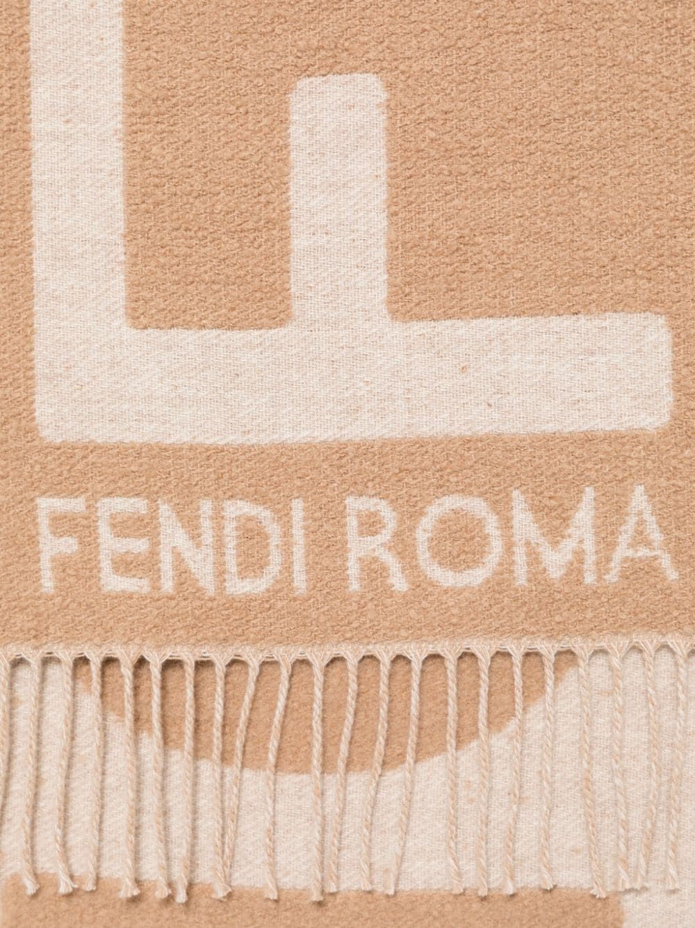 Fendi Scarfs Beige Wool Polyamide Alpaca