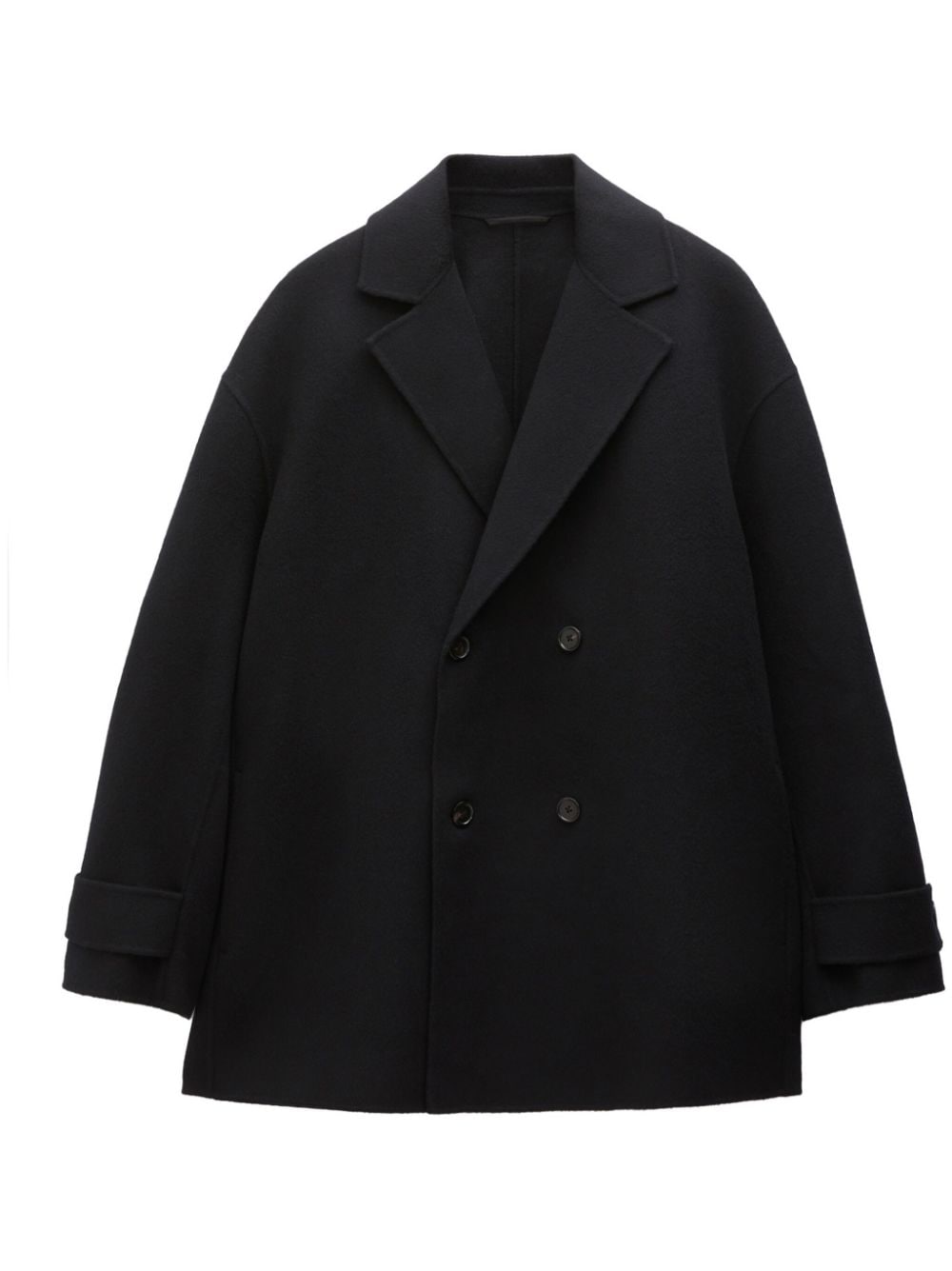 Filippa K Coats Black Merino Wool Cashmere