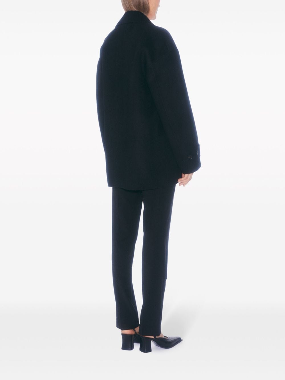 Filippa K Coats Black Merino Wool Cashmere