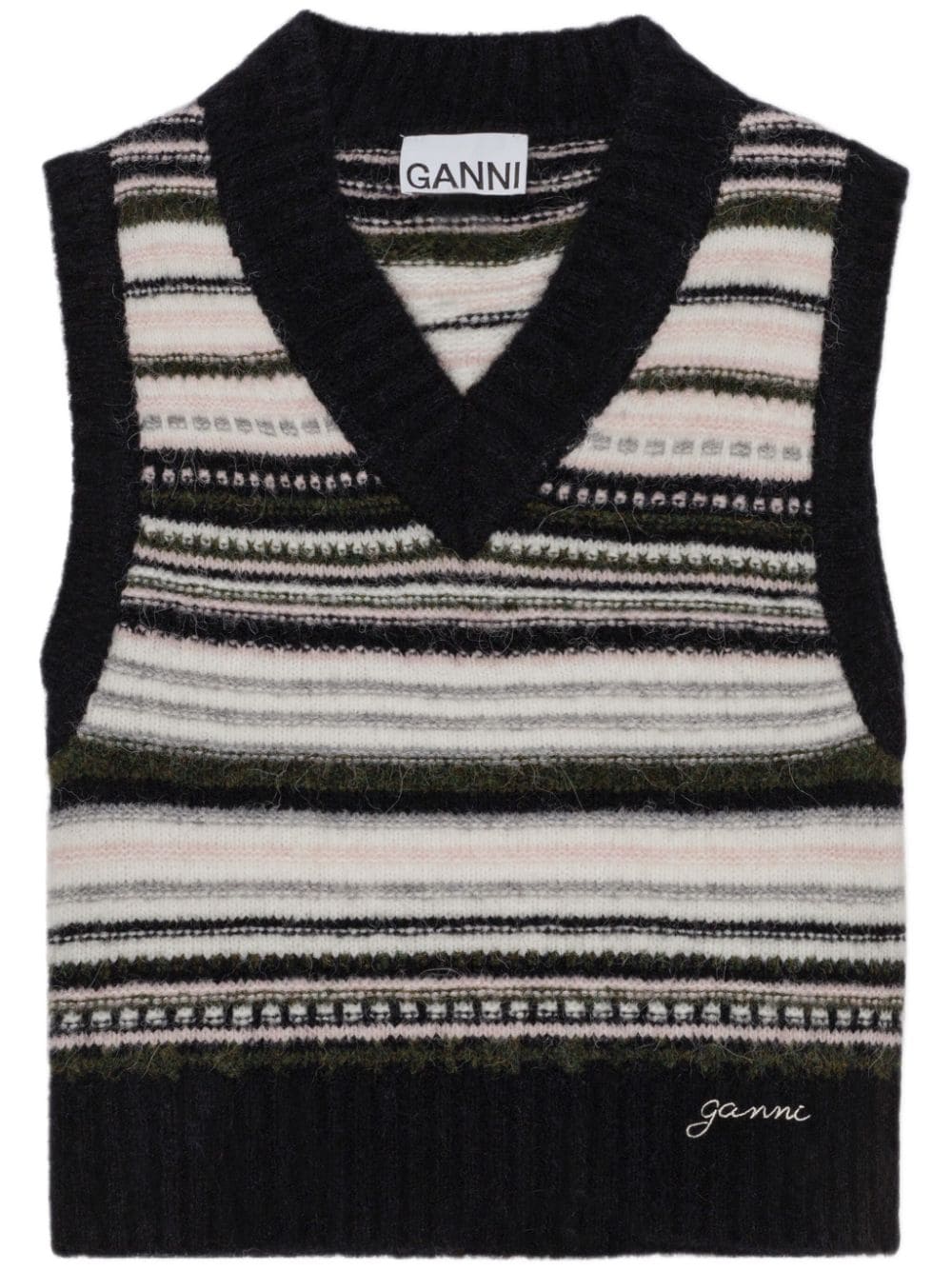 Ganni Sweaters Black Fabric