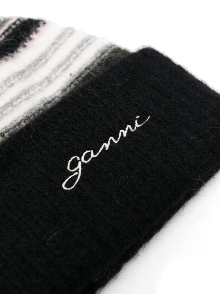 Ganni Hats Black Alpaca