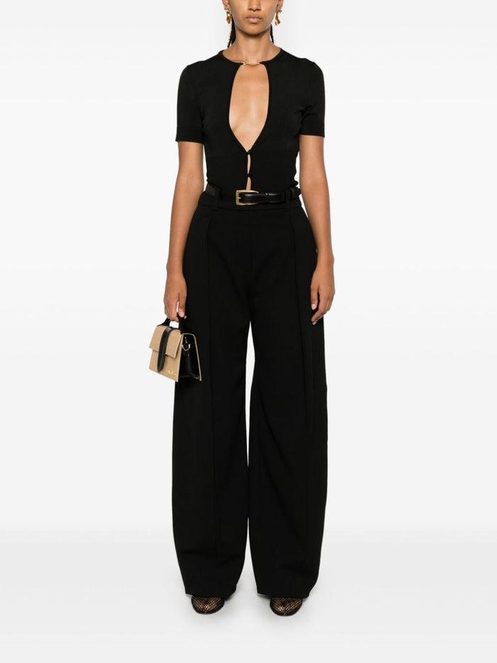 Jacquemus Trousers Black Outer: Viscose