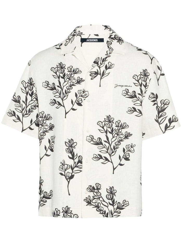 Jacquemus Shirts White Linen/flax
