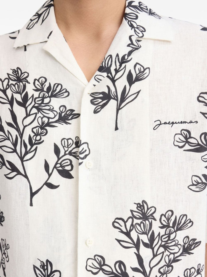 Jacquemus Shirts White Linen/flax