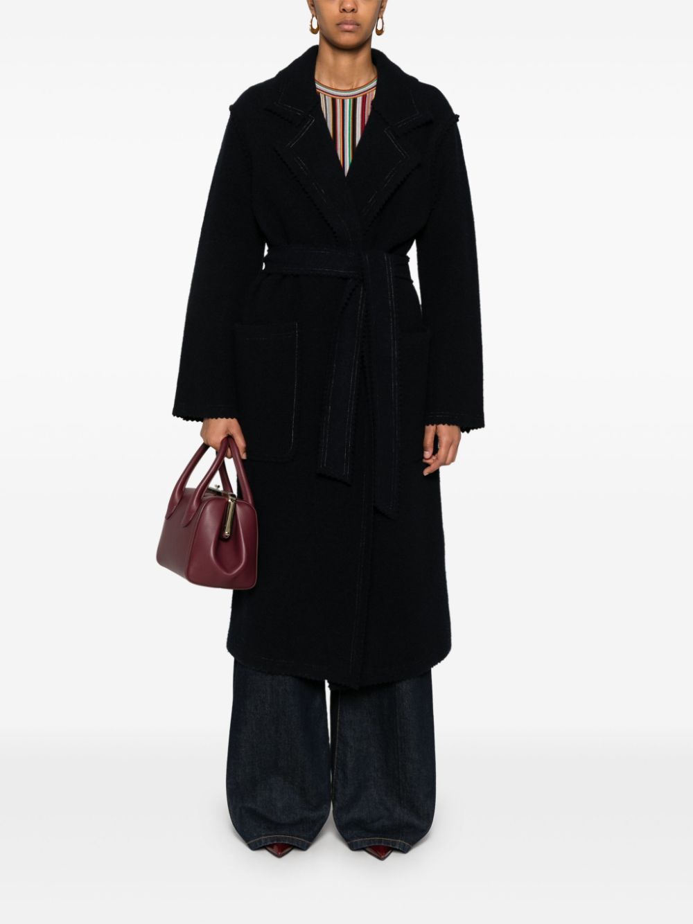 Max Mara Coats Black Wool