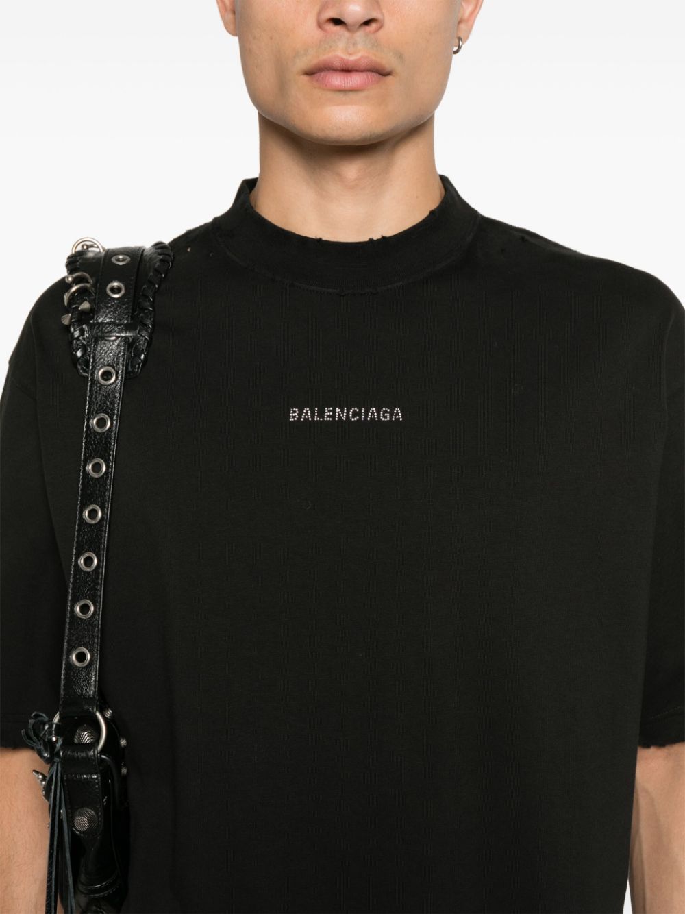 Balenciaga T-Shirts And Polos Black Cotton