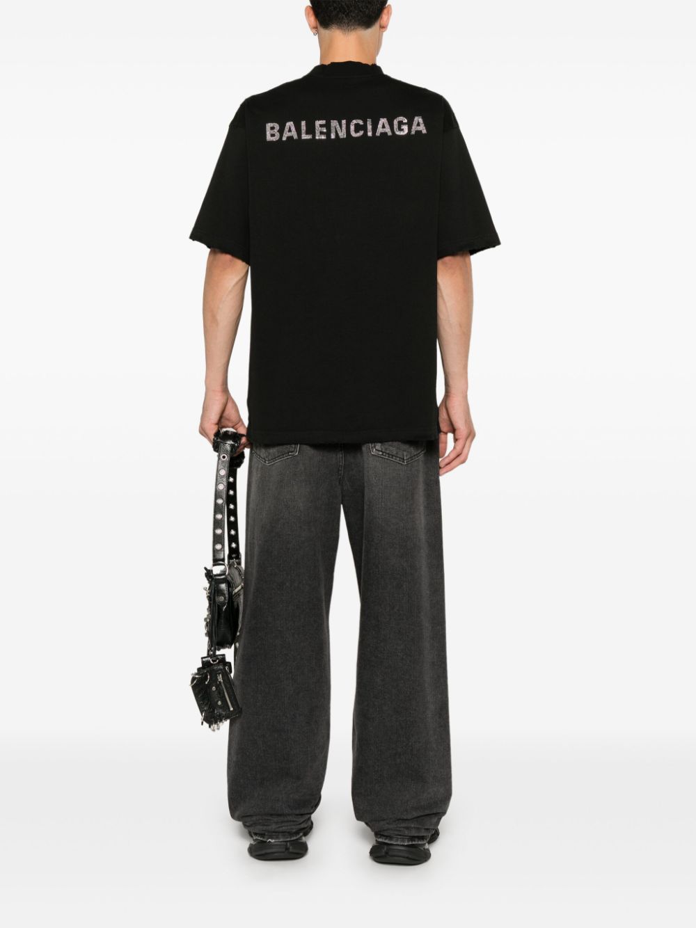 Balenciaga T-Shirts And Polos Black Cotton