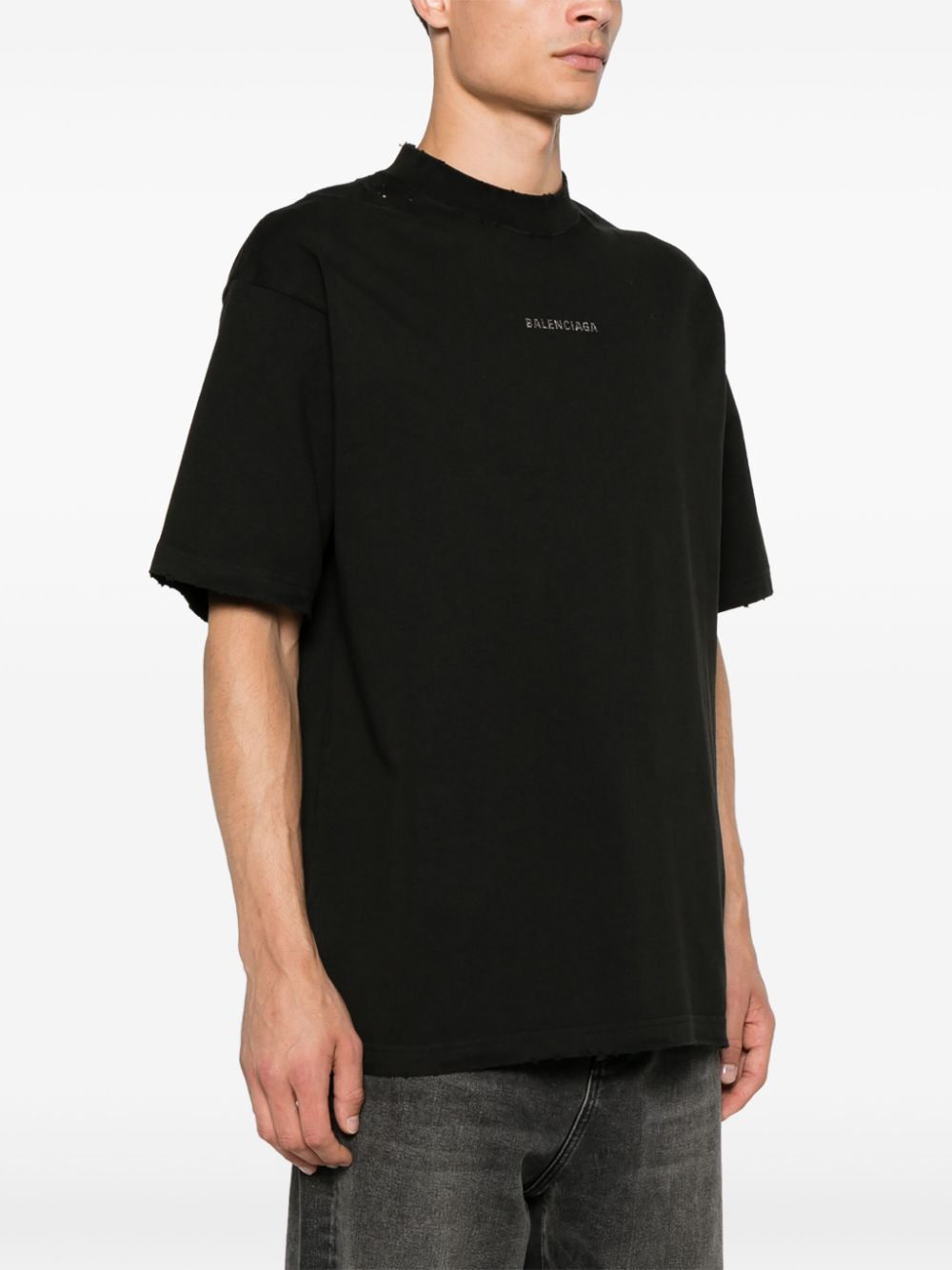 Balenciaga T-Shirts And Polos Black Cotton