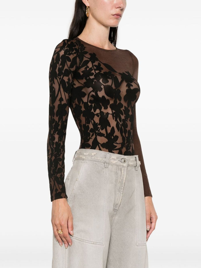 Wolford Top Brown Polyamide
