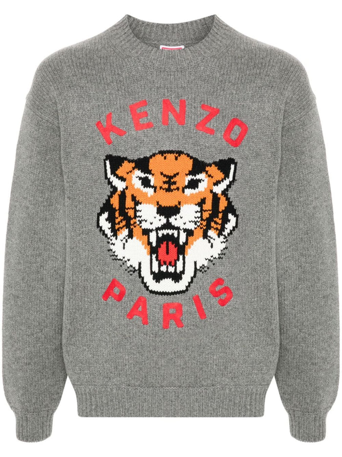 Kenzo Sweaters Grey Wool