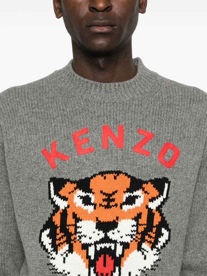 Kenzo Sweaters Grey Wool