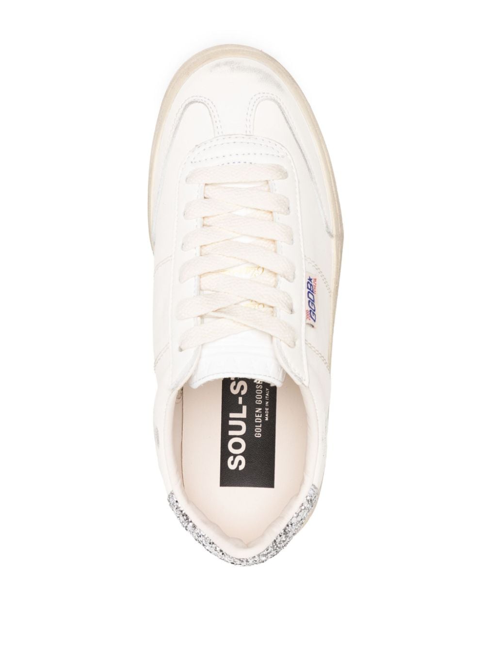 Golden Goose Sneakers Silver Calf Leather