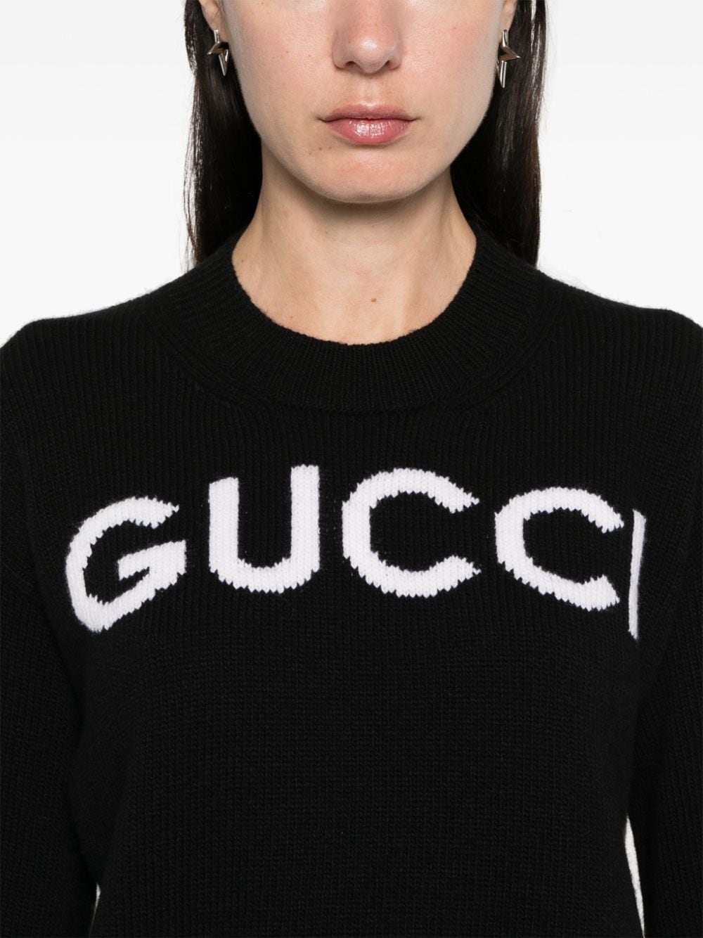 Gucci Sweaters Black Wool