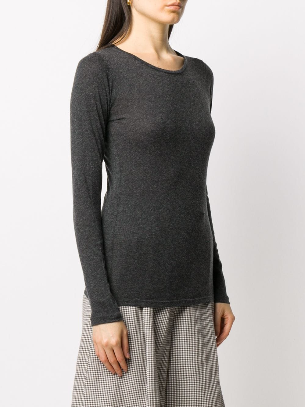 Majestic Sweaters Grey Cotton