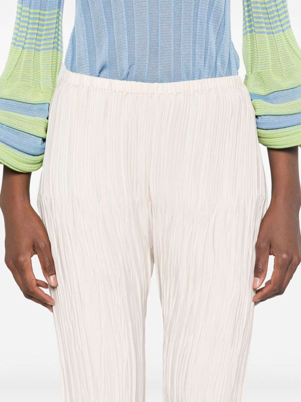 Forte Trousers Ivory Polyester