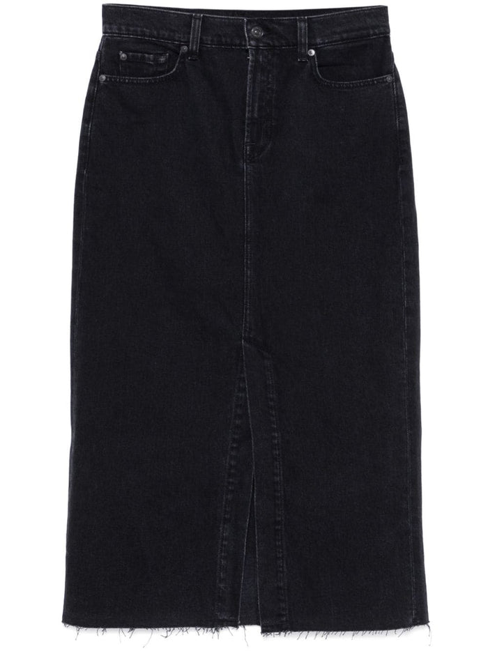 Seven Skirts Black Cotton Elastane