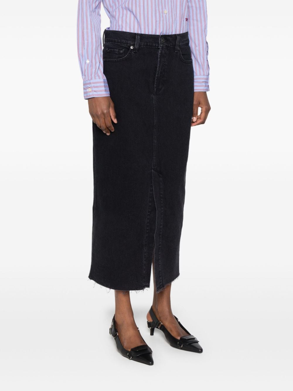 Seven Skirts Black Cotton Elastane