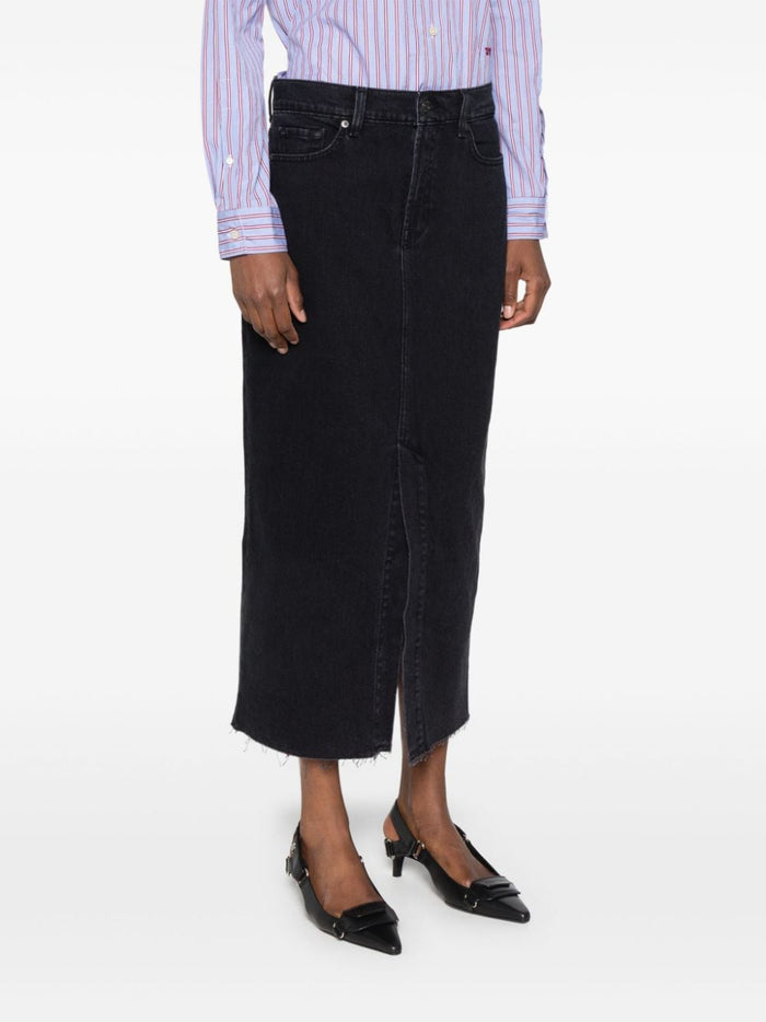 Seven Skirts Black Cotton Elastane