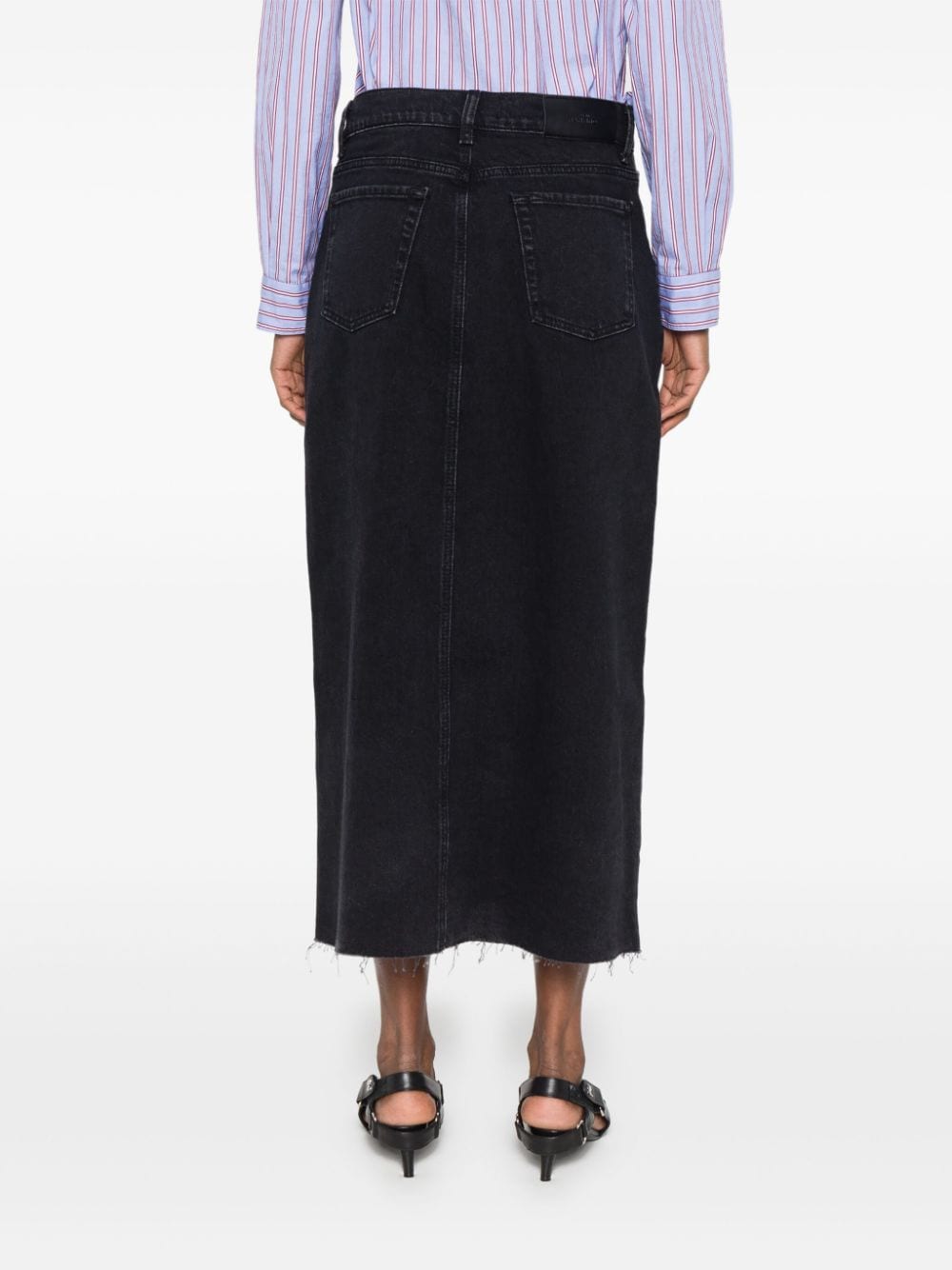 Seven Skirts Black Cotton Elastane