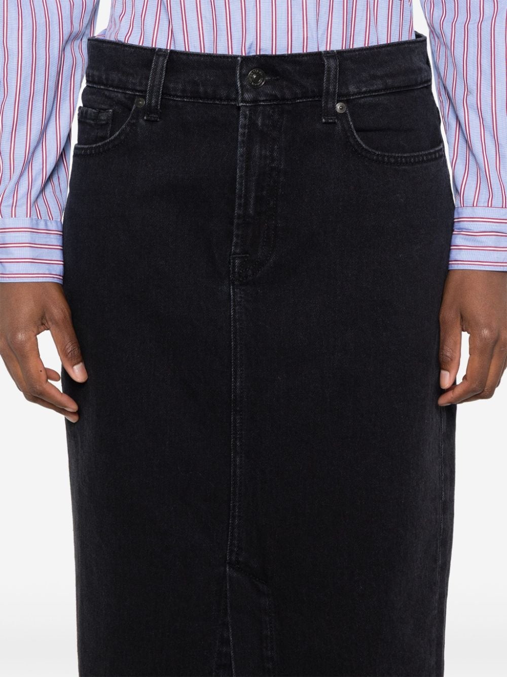 Seven Skirts Black Cotton Elastane