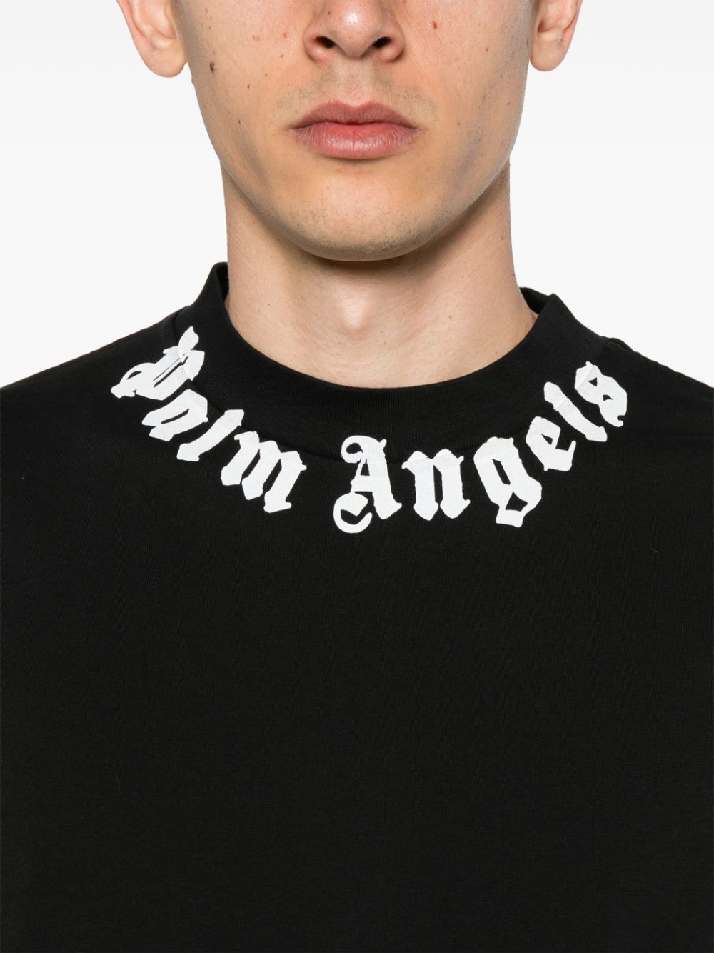 Palm Angels T-Shirts And Polos Black Cotton