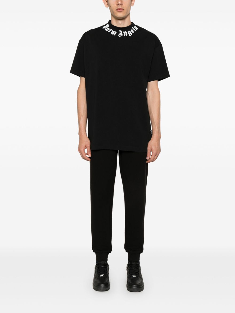 Palm Angels T-Shirts And Polos Black Cotton