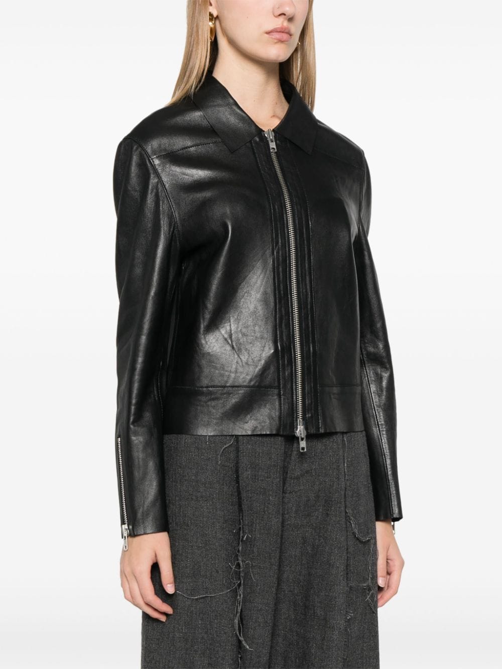 Alysi Jackets Black Leather