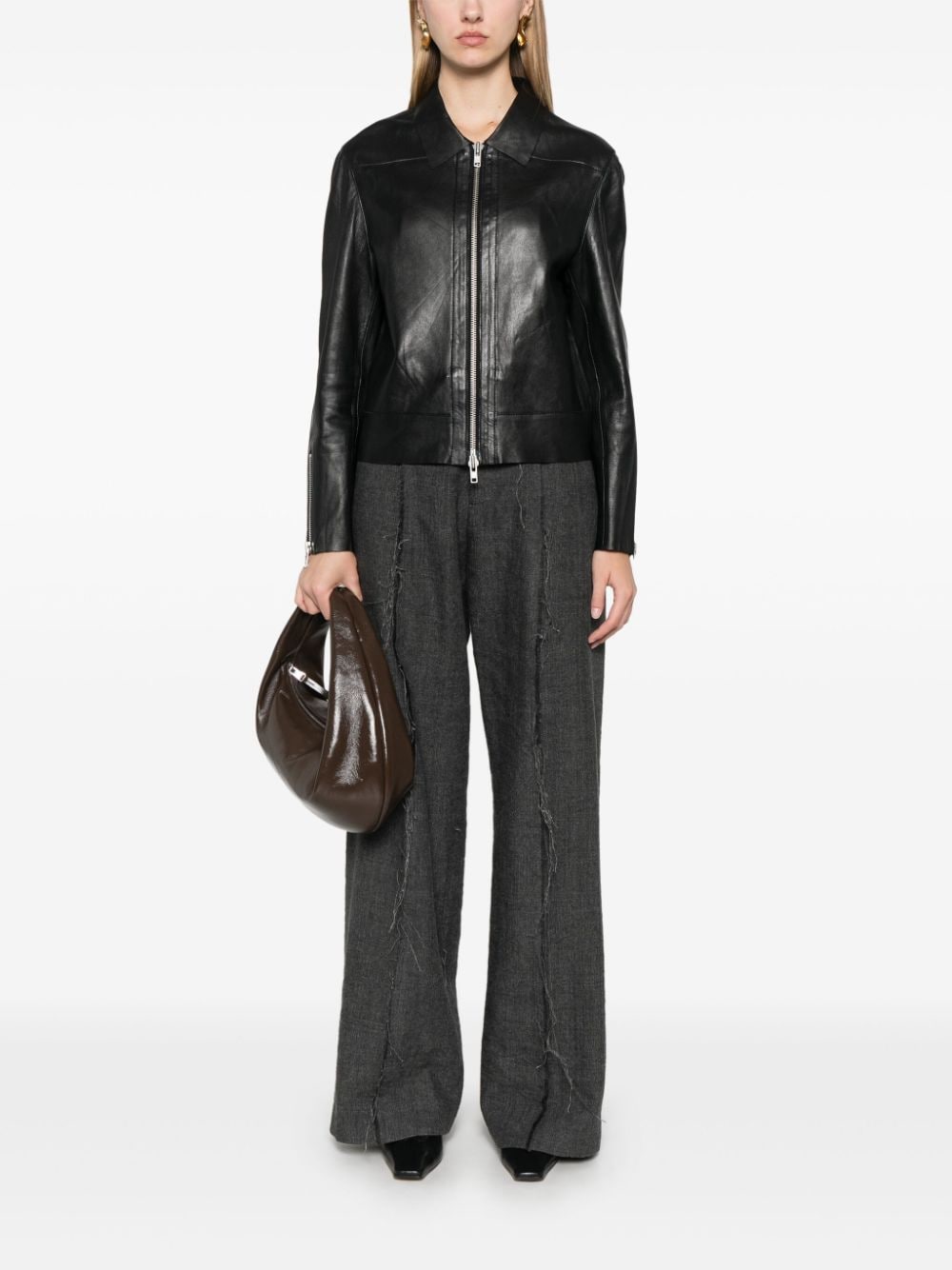 Alysi Jackets Black Leather