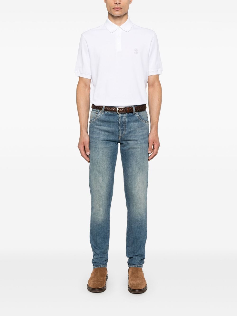 Brunello Cucinelli T-Shirts And Polos Bianco Cotton