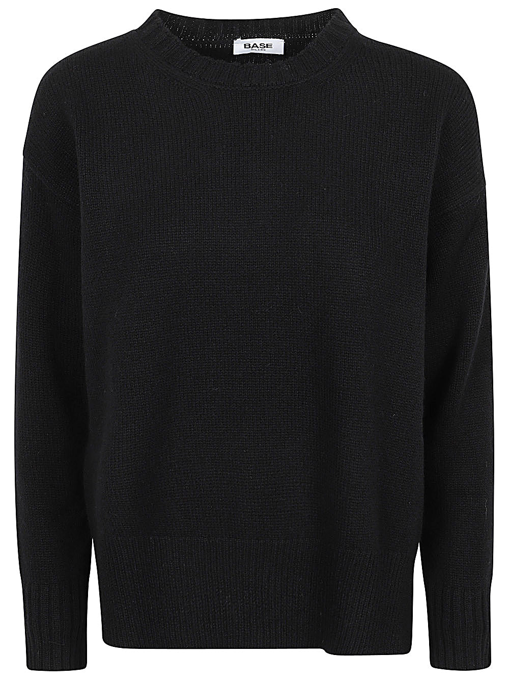 Base Sweaters Black Virgin Wool Cashmere