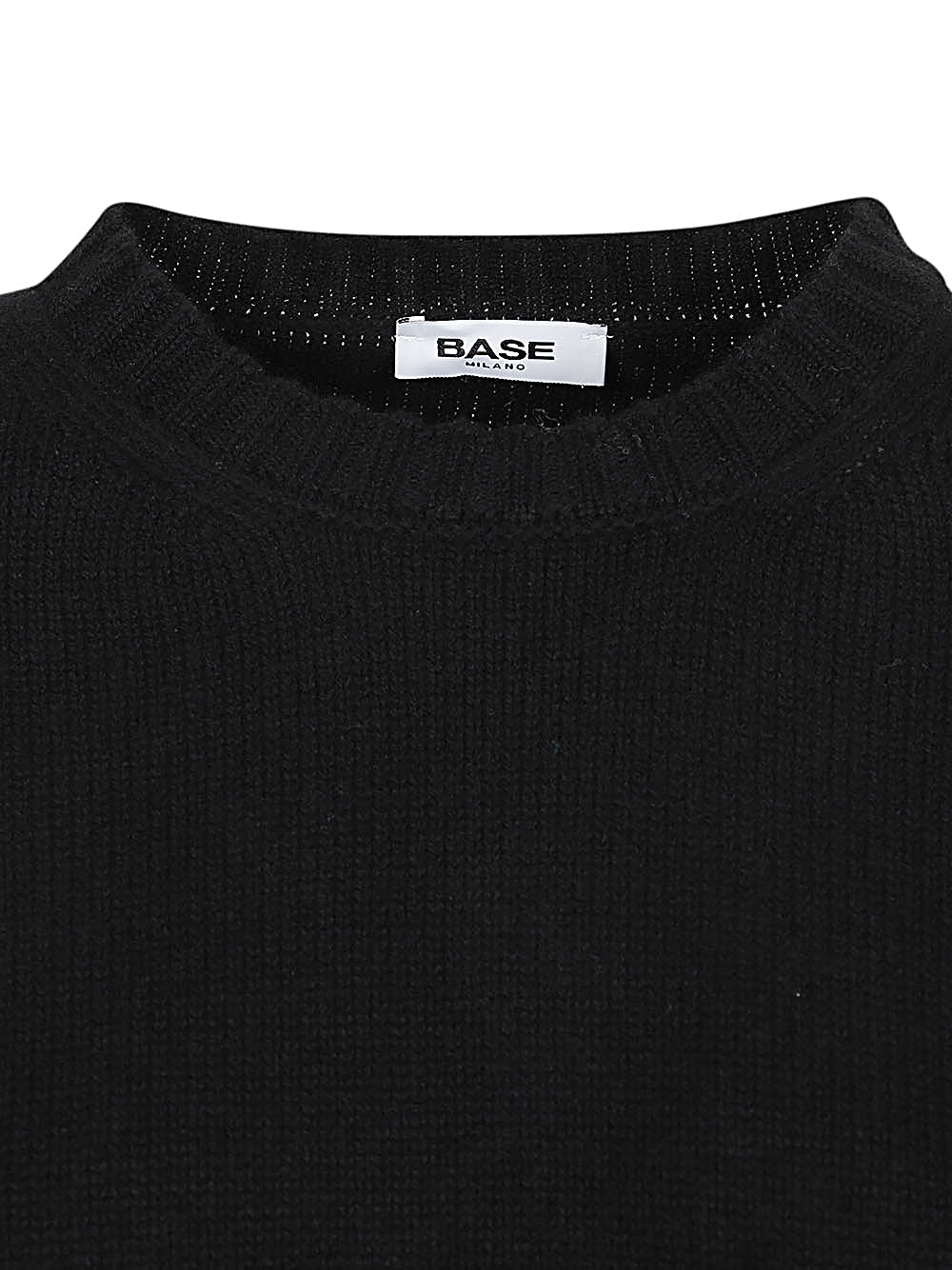 Base Sweaters Black Virgin Wool Cashmere