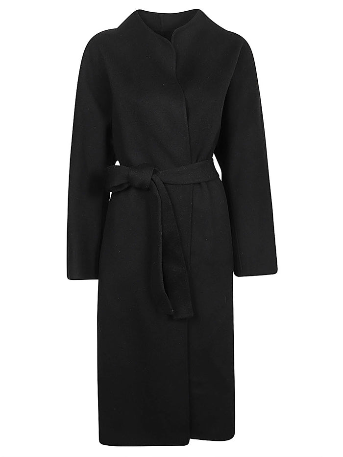 Sandbeige Coats Black Wool