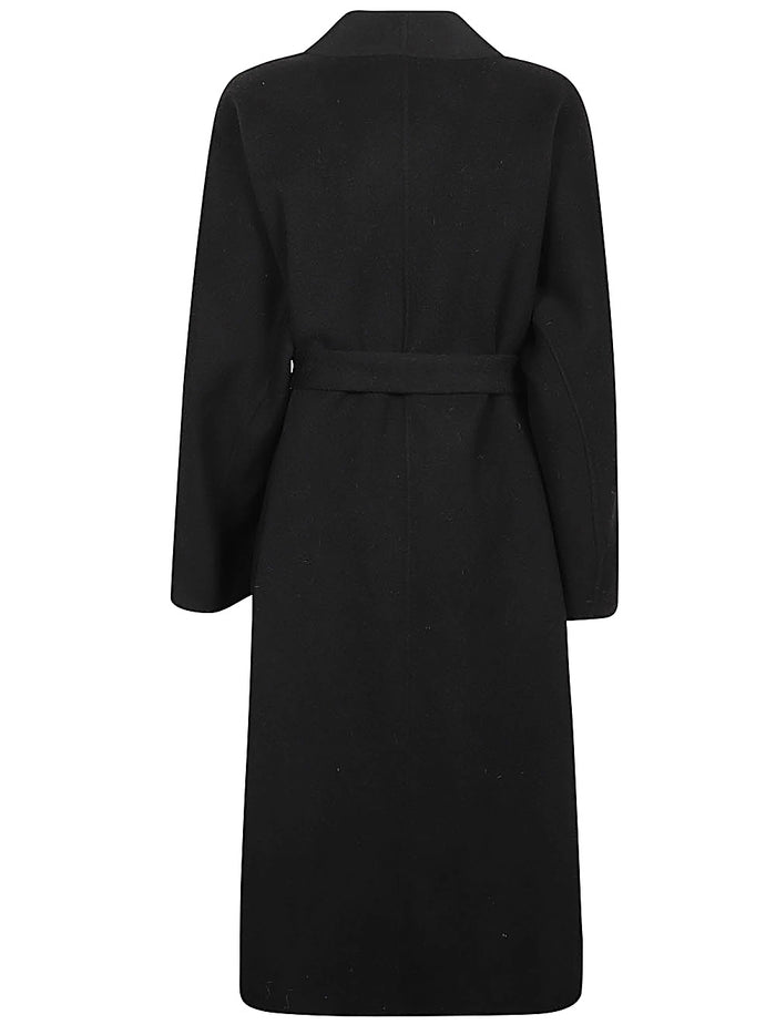 Sandbeige Coats Black Wool
