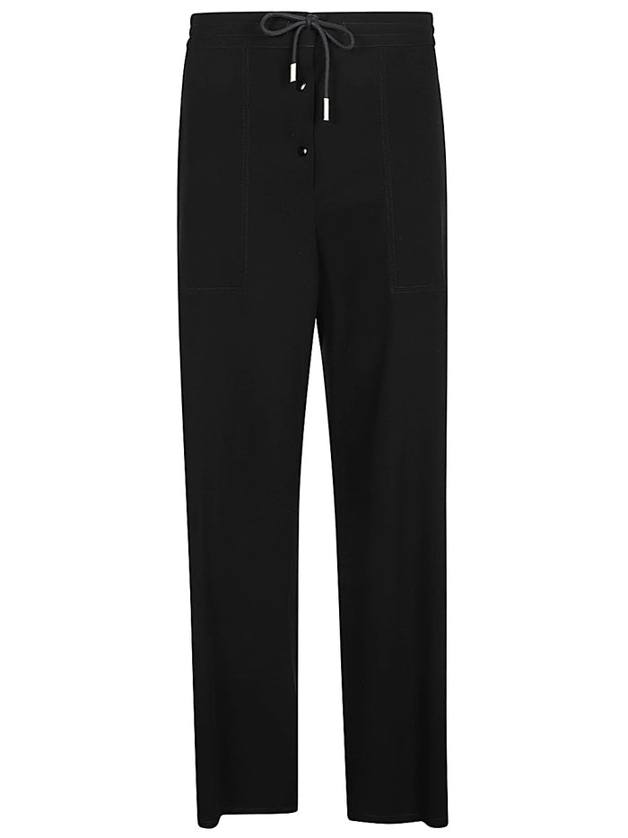 The Row Trousers Black Wool
